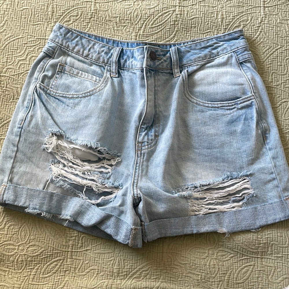 Cello Roll Cuff Denim shorts